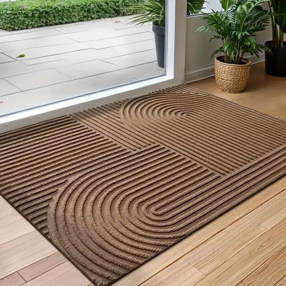 Deurmat Boog Patroon met Ribbeltextuur voor Binnen en Buiten