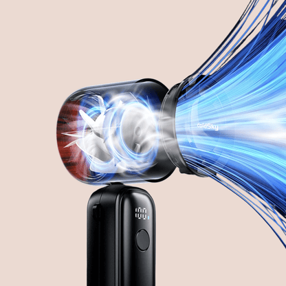 Draagbare Ventilator Opvouwbaar met 6 Standen en Digitaal Display