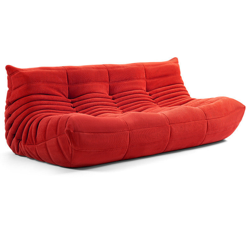 Driezitsbank Retro Gestikt Design zonder Poten voor Woonkamer