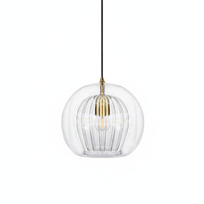 Hanglamp Art Deco met Glazen Bol en Verstelbare Hoogte