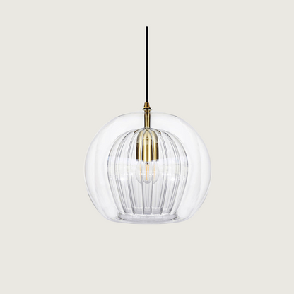 Hanglamp Art Deco met Glazen Bol en Verstelbare Hoogte