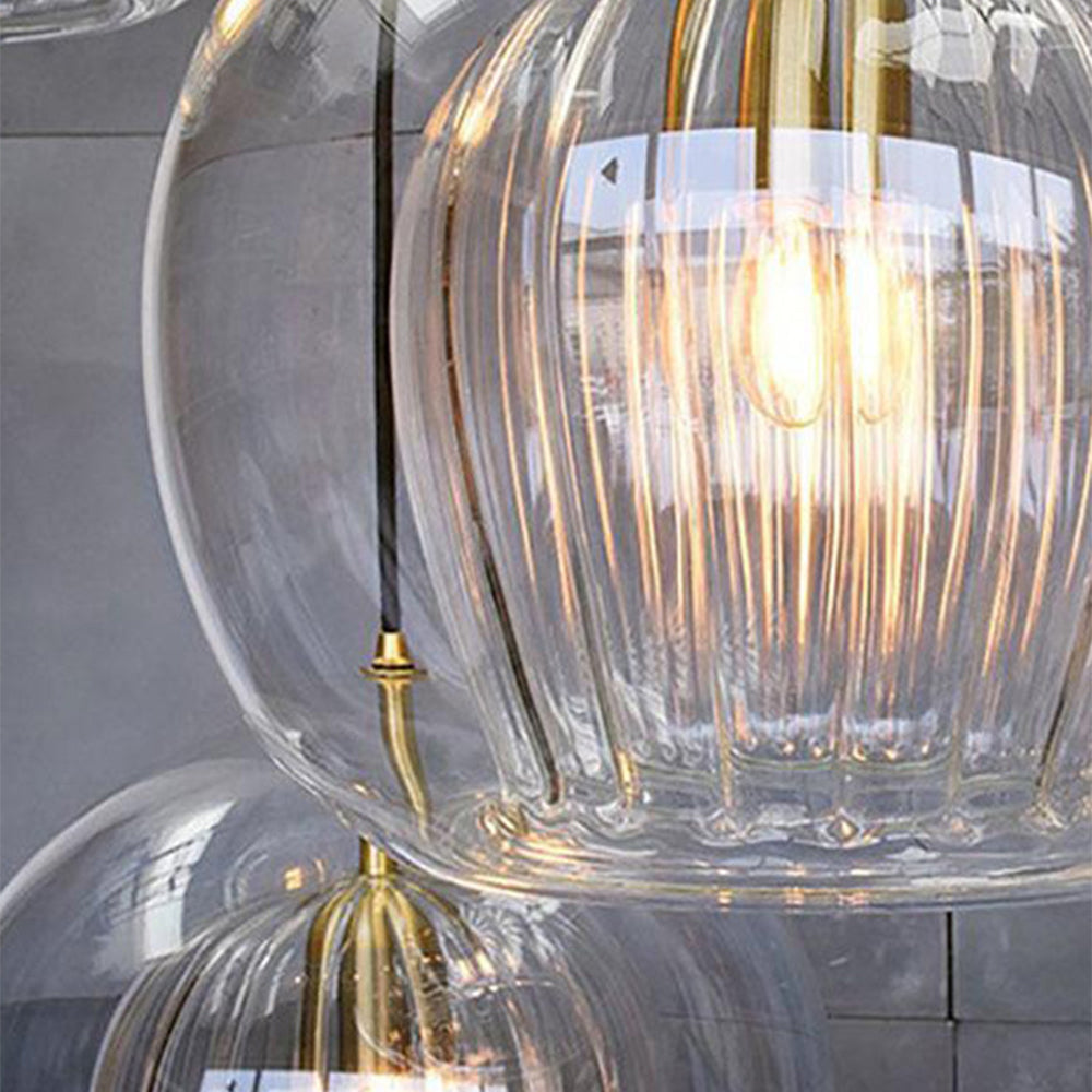 Hanglamp Art Deco met Glazen Bol en Verstelbare Hoogte