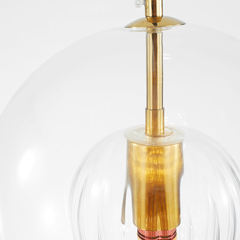 Hanglamp Art Deco met Glazen Bol en Verstelbare Hoogte