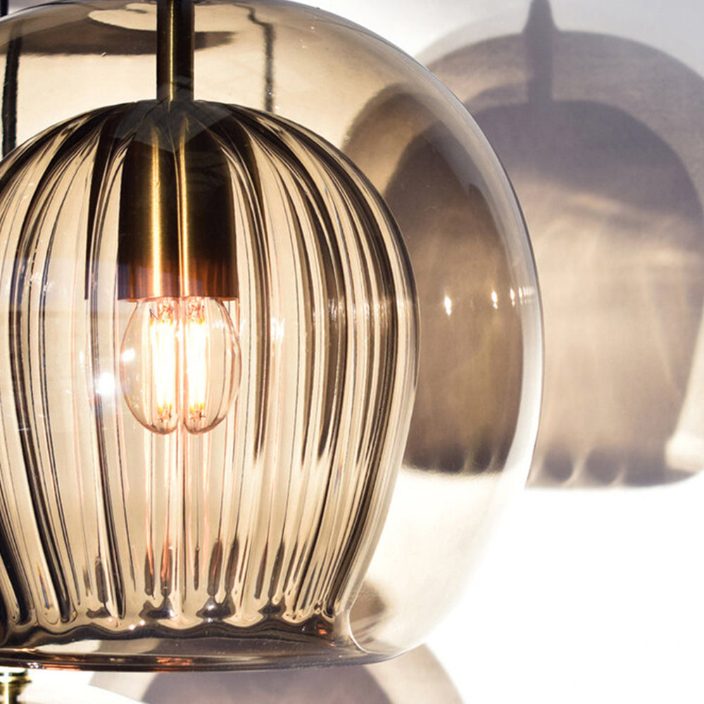 Hanglamp Art Deco met Glazen Bol en Verstelbare Hoogte