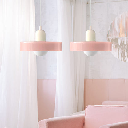 Hanglamp Bauhaus Modern met Twee Glazen Kappen en Verstelbare Hoogte