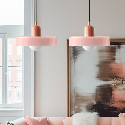 Hanglamp Bauhaus Modern met Twee Glazen Kappen en Verstelbare Hoogte