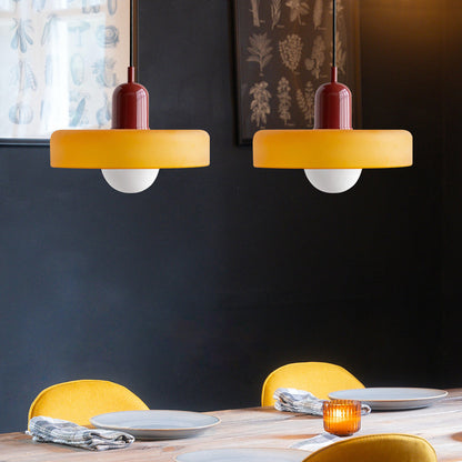 Hanglamp Bauhaus Modern met Twee Glazen Kappen en Verstelbare Hoogte