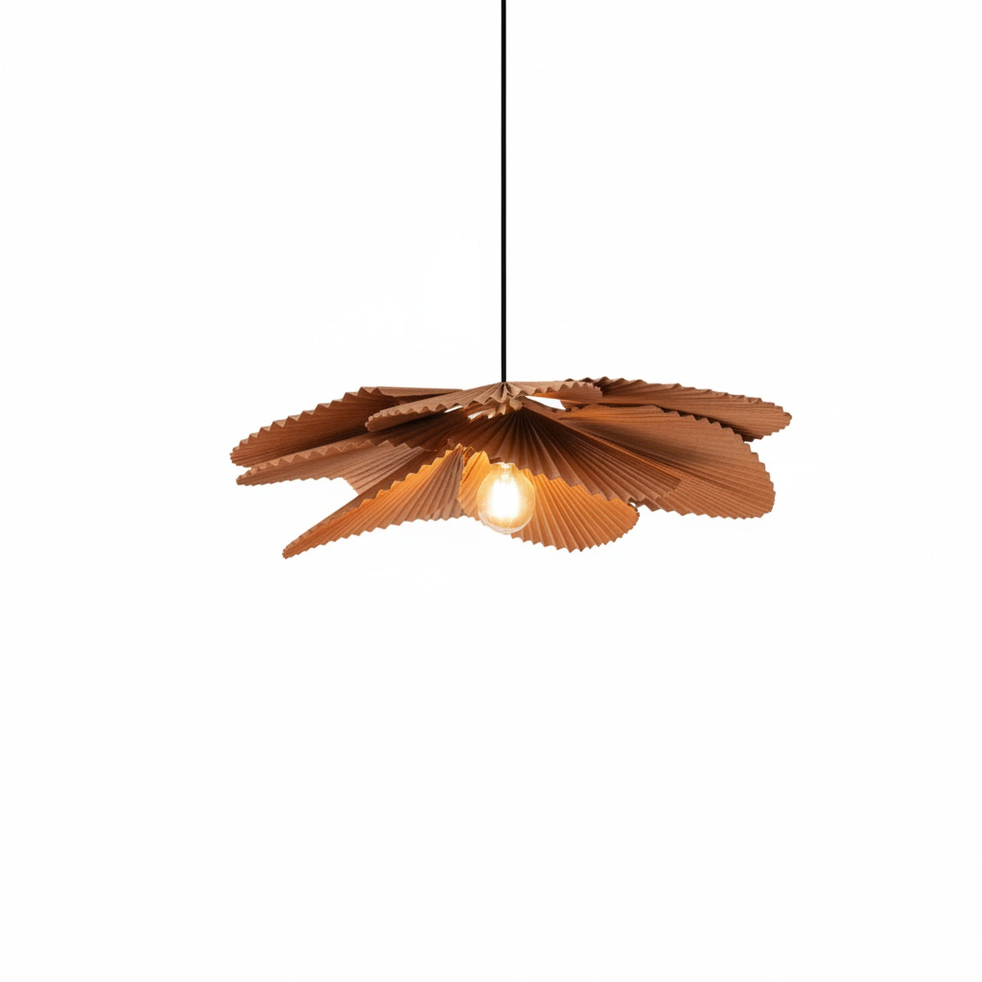 Hanglamp Bohemian met Geplooide Bladvormige Kap