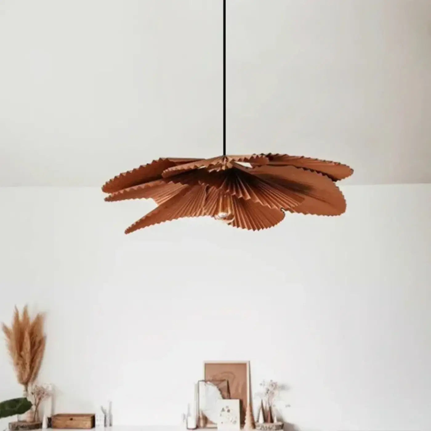 Hanglamp Bohemian met Geplooide Bladvormige Kap