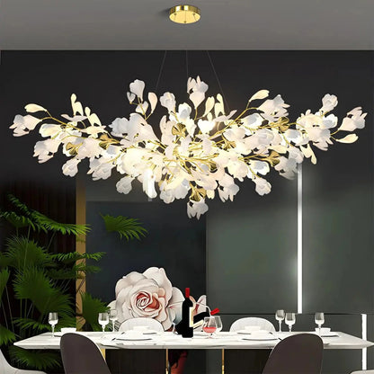 Hanglamp Bohemian met Ginkgo Bladeren en Verstelbare Hoogte