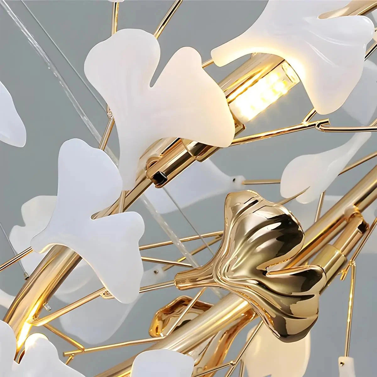 Hanglamp Bohemian met Ginkgo Bladeren en Verstelbare Hoogte