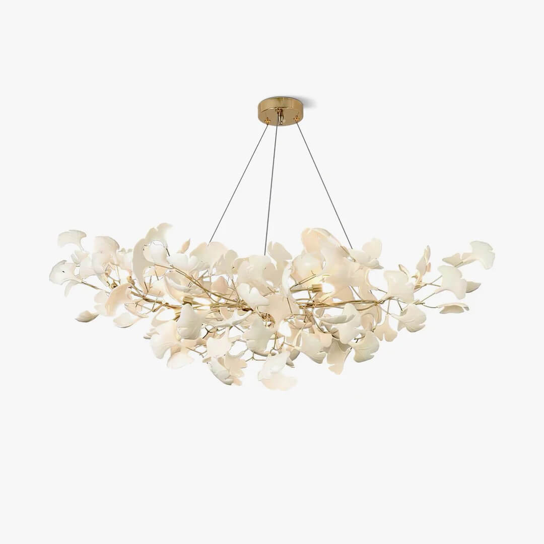 Hanglamp Bohemian met Ginkgo Bladeren en Verstelbare Hoogte