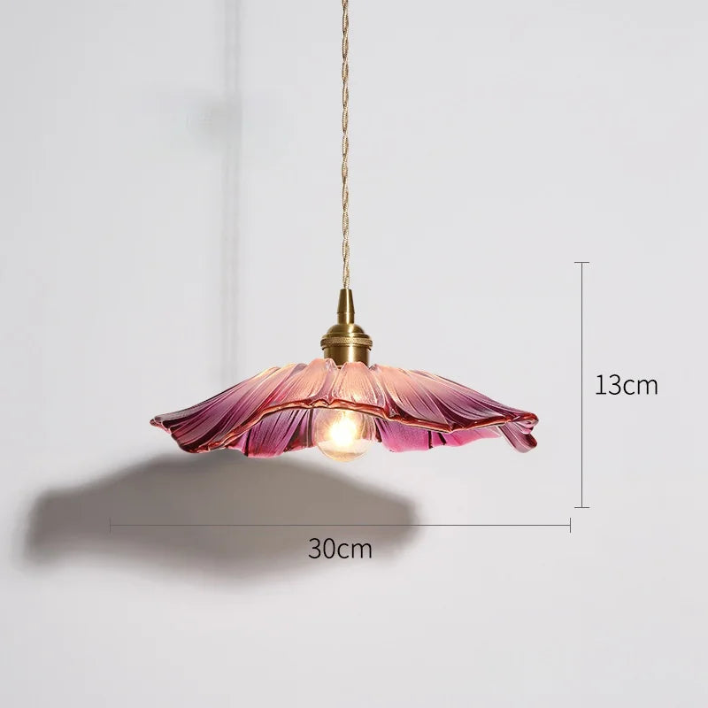 Hanglamp Bohemian met Glazen Bloemvormige Kap