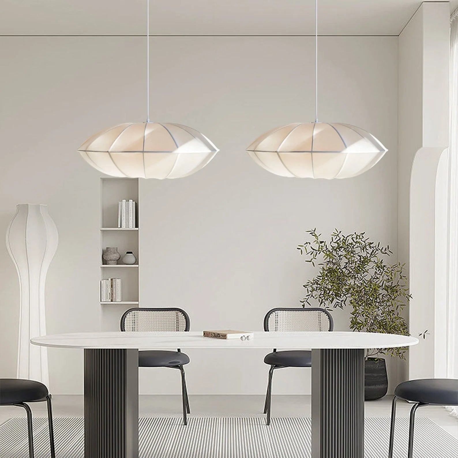 Hanglamp Bohemian met Ovale Lampenkap en Verstelbare Kabel