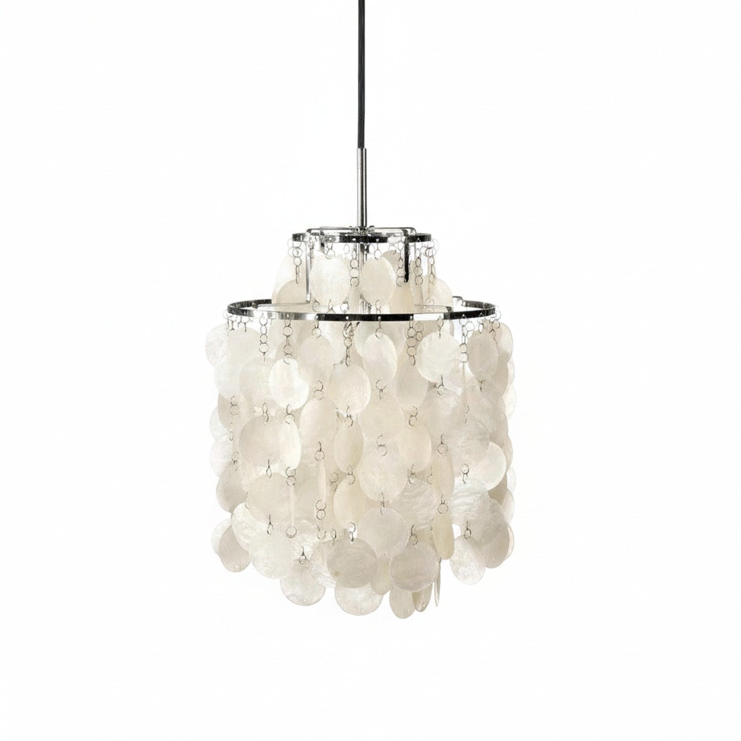 Hanglamp Bohemian met Schelpenringen en Verstelbare Hoogte