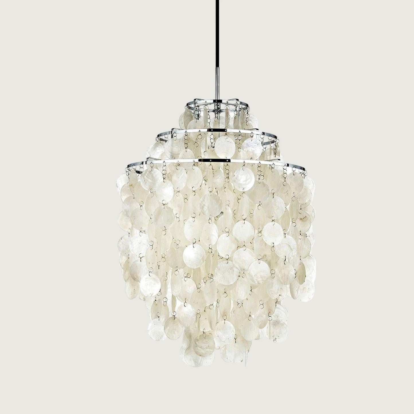 Hanglamp Bohemian met Schelpenringen en Verstelbare Hoogte