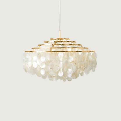 Hanglamp Bohemian met Schelpenringen en Verstelbare Hoogte