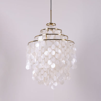 Hanglamp Bohemian met Schelpenringen en Verstelbare Hoogte