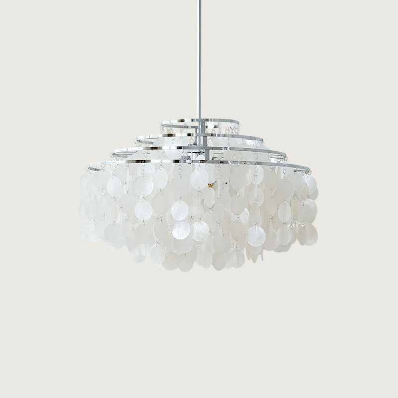 Hanglamp Bohemian met Schelpenringen en Verstelbare Hoogte