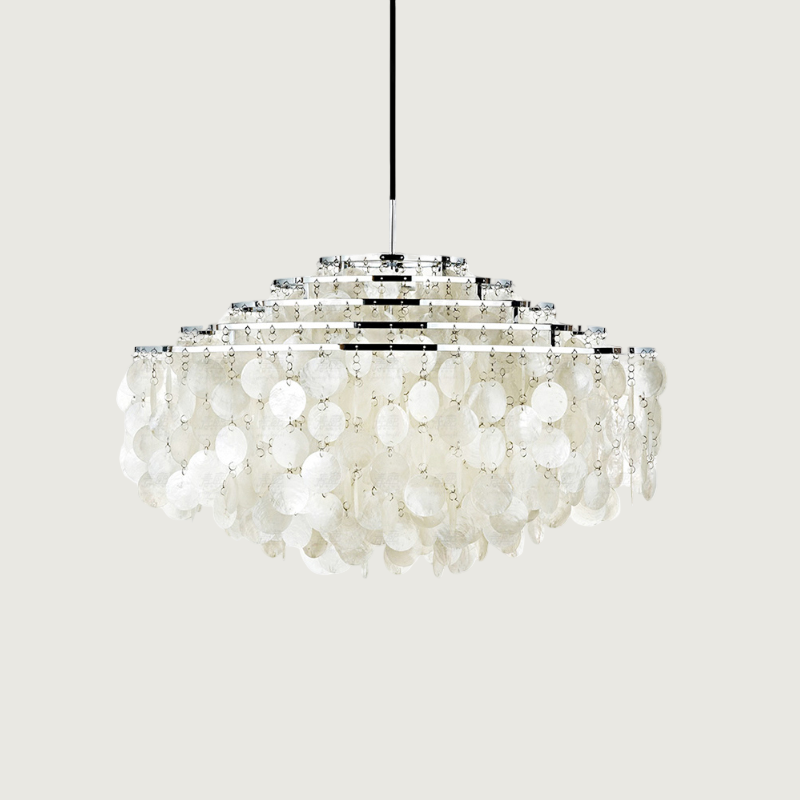 Hanglamp Bohemian met Schelpenringen en Verstelbare Hoogte