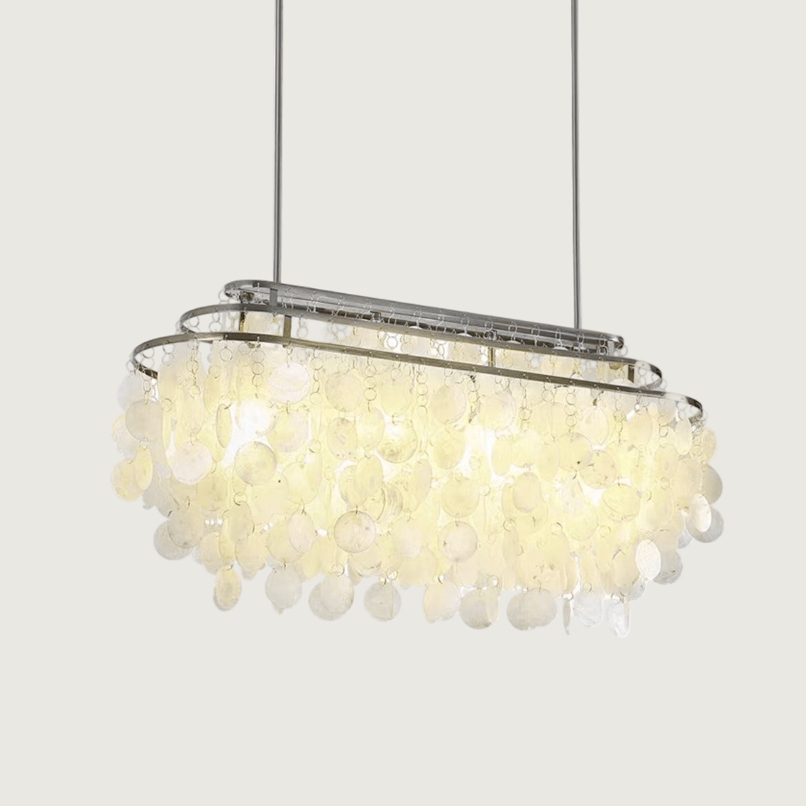 Hanglamp Bohemian met Schelpenringen en Verstelbare Hoogte