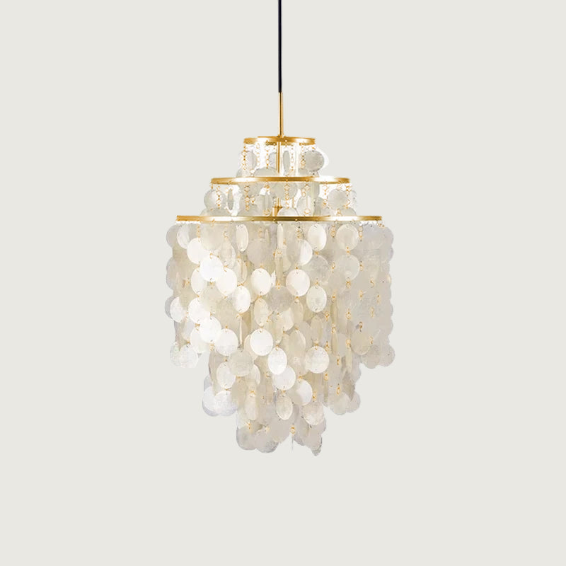 Hanglamp Bohemian met Schelpenringen en Verstelbare Hoogte