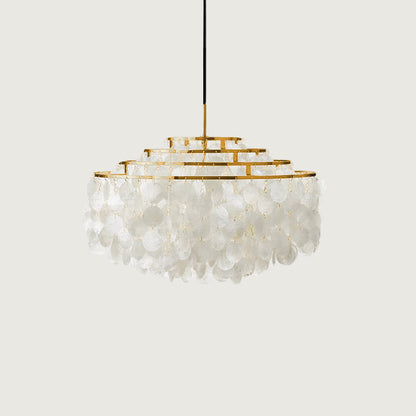 Hanglamp Bohemian met Schelpenringen en Verstelbare Hoogte