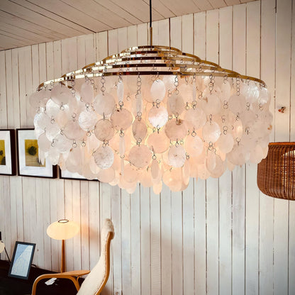 Hanglamp Bohemian met Schelpenringen en Verstelbare Hoogte