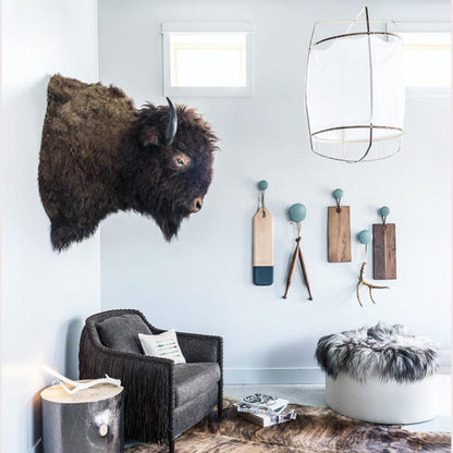 Hanglamp Bohemian met Stoffen Kap en Bamboe Frame