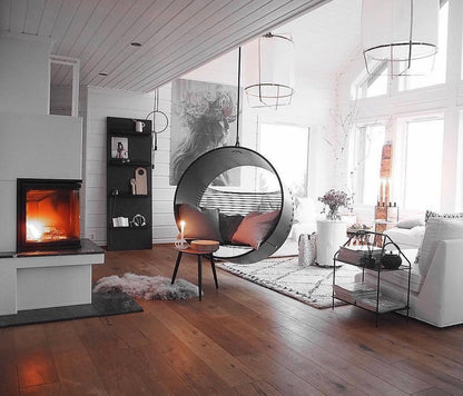 Hanglamp Bohemian met Stoffen Kap en Bamboe Frame