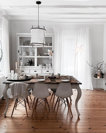 Hanglamp Bohemian met Stoffen Kap en Bamboe Frame