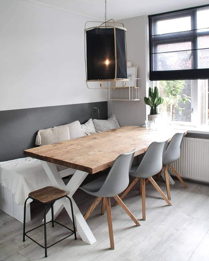Hanglamp Bohemian met Stoffen Kap en Bamboe Frame