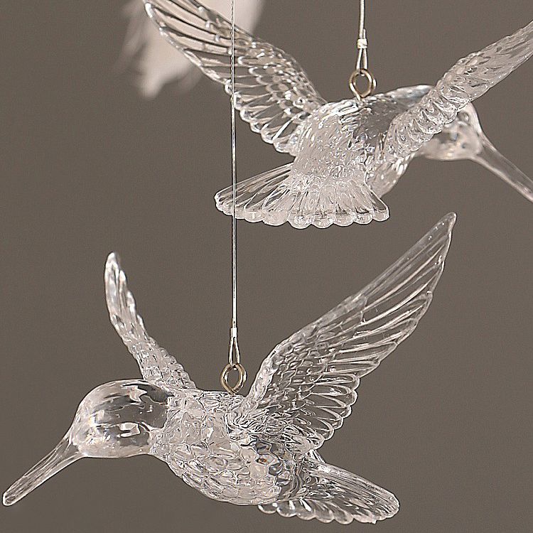 Hanglamp Bohemian met Veren Kap en Vogeldecoratie