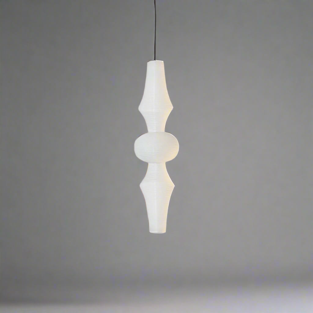 Hanglamp Japandi Bohemian met Sculpturale Washi Kap in Meerdere Vormen