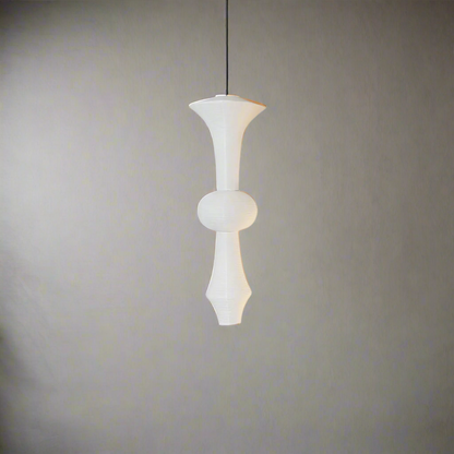 Hanglamp Japandi Bohemian met Sculpturale Washi Kap in Meerdere Vormen