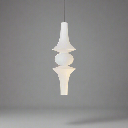 Hanglamp Japandi Bohemian met Sculpturale Washi Kap in Meerdere Vormen