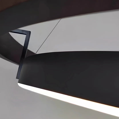 Hanglamp Landelijk Rond met LED en Houtlook Ring