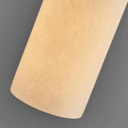 Hanglamp Minimalistisch met Alabasten Cilinderkap en Messing Fitting