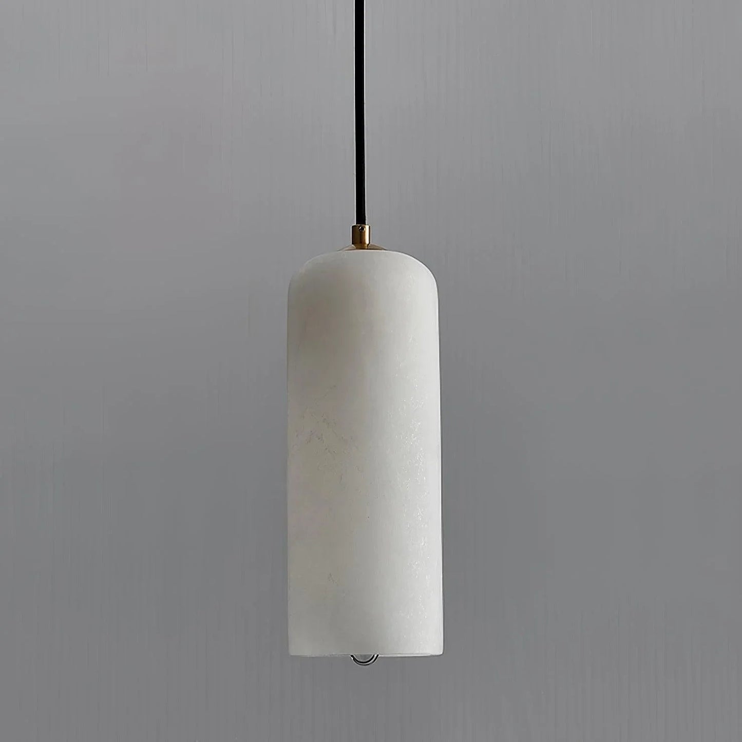 Hanglamp Minimalistisch met Alabasten Cilinderkap en Messing Fitting