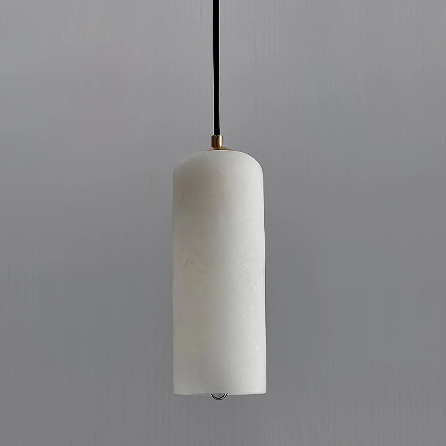 Hanglamp Minimalistisch met Alabasten Cilinderkap en Messing Fitting