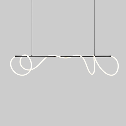Hanglamp Minimalistisch met Golvende LED Lichtslang en Verstelbare Hoogte