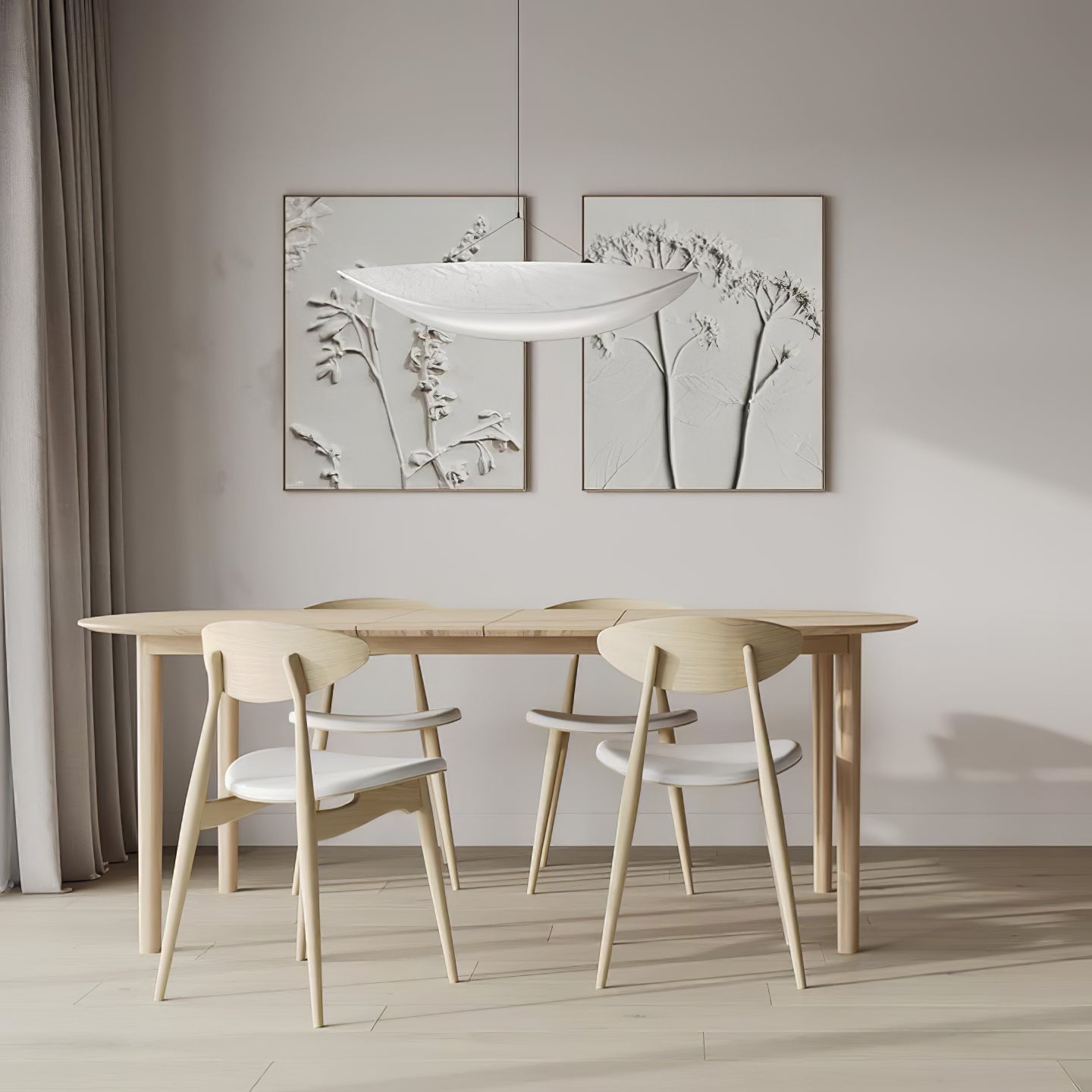 Hanglamp Minimalistisch met Wolkvormige Kap en Geïntegreerde LED