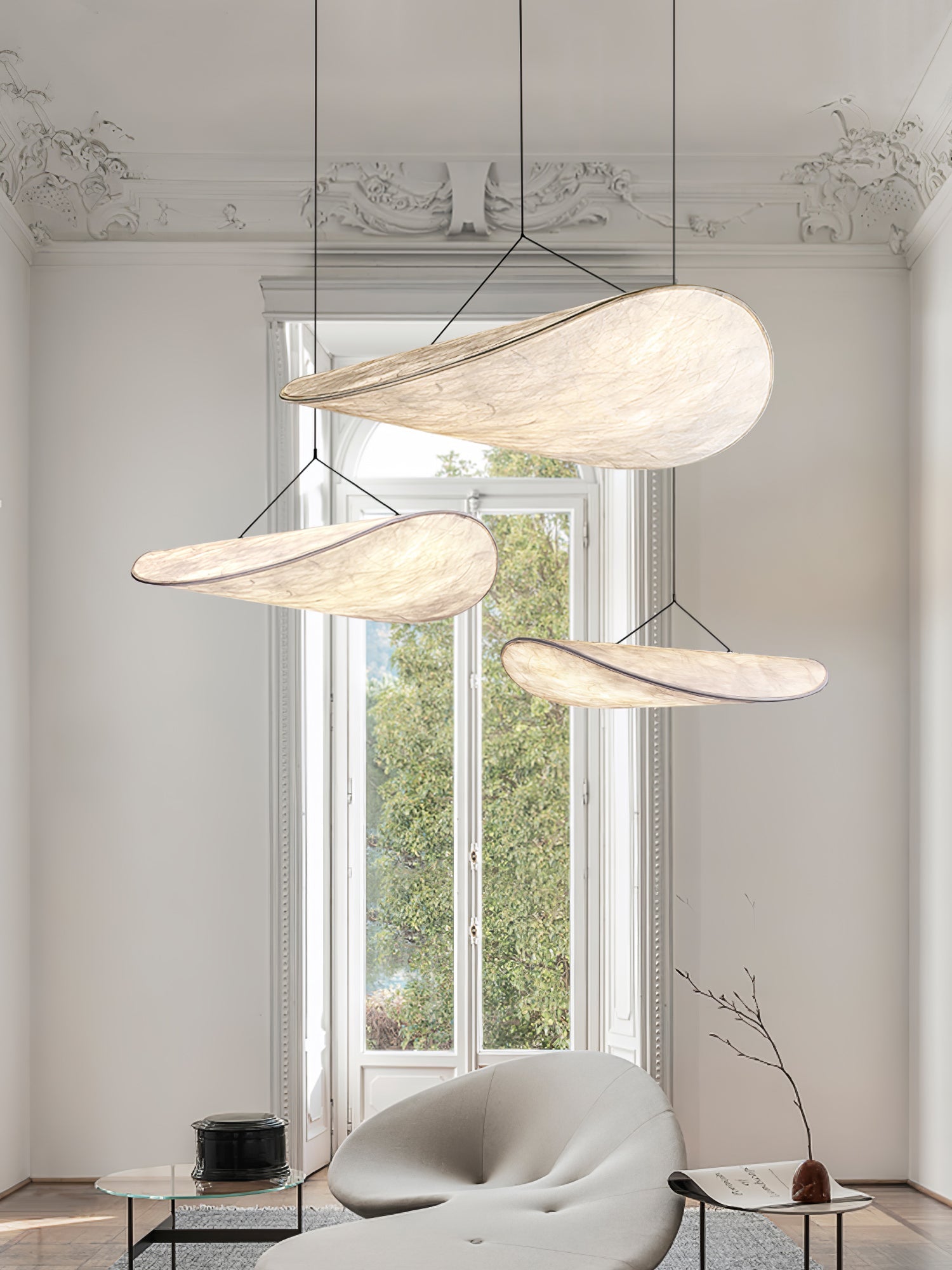 Hanglamp Minimalistisch met Wolkvormige Kap en Geïntegreerde LED