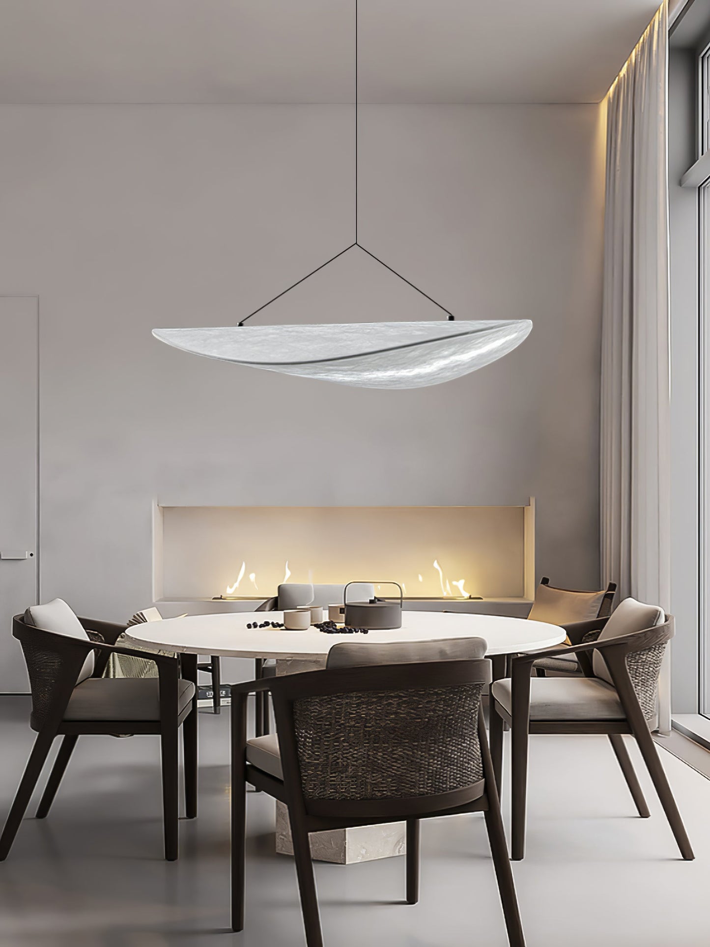 Hanglamp Minimalistisch met Wolkvormige Kap en Geïntegreerde LED