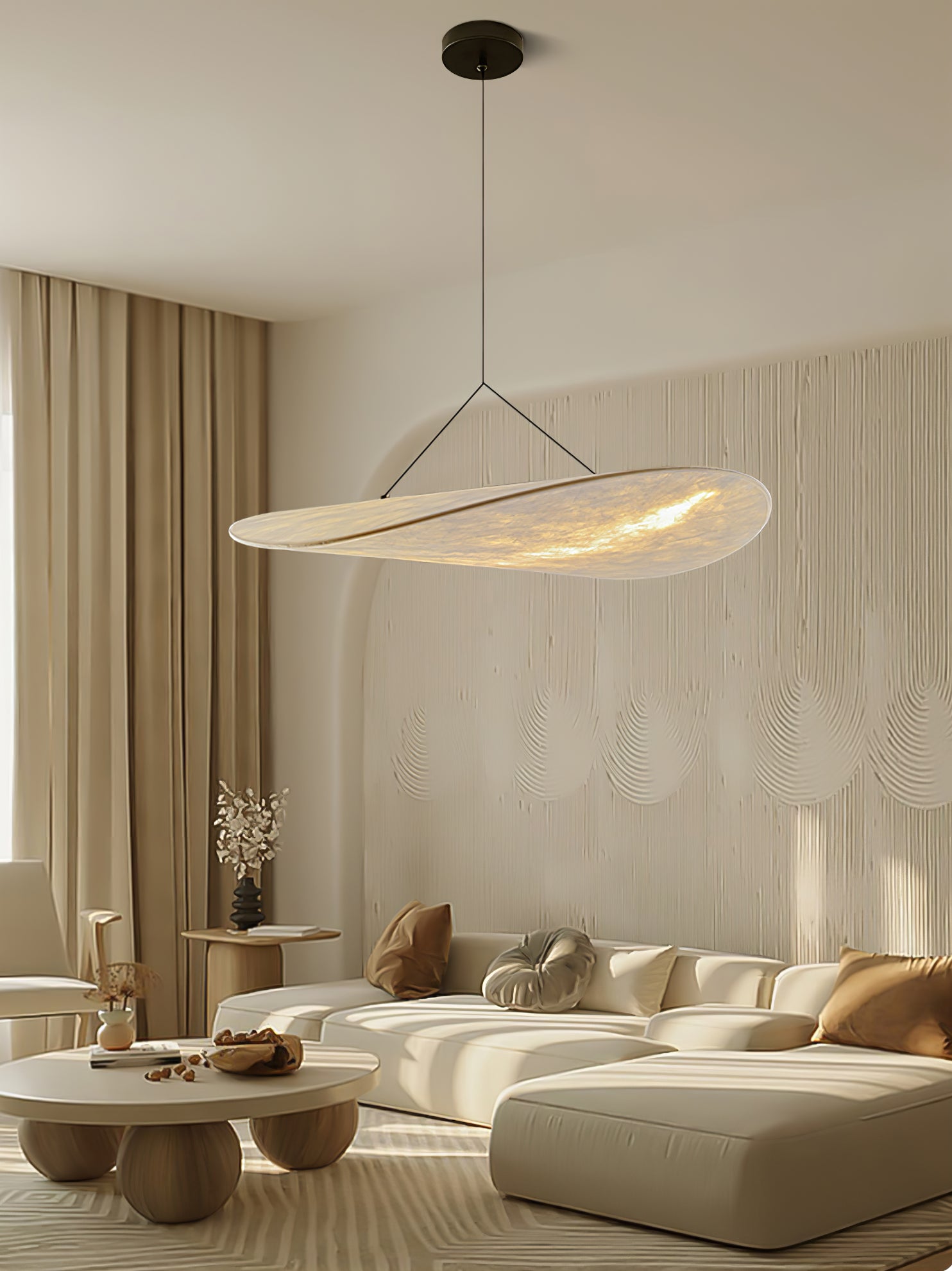 Hanglamp Minimalistisch met Wolkvormige Kap en Geïntegreerde LED