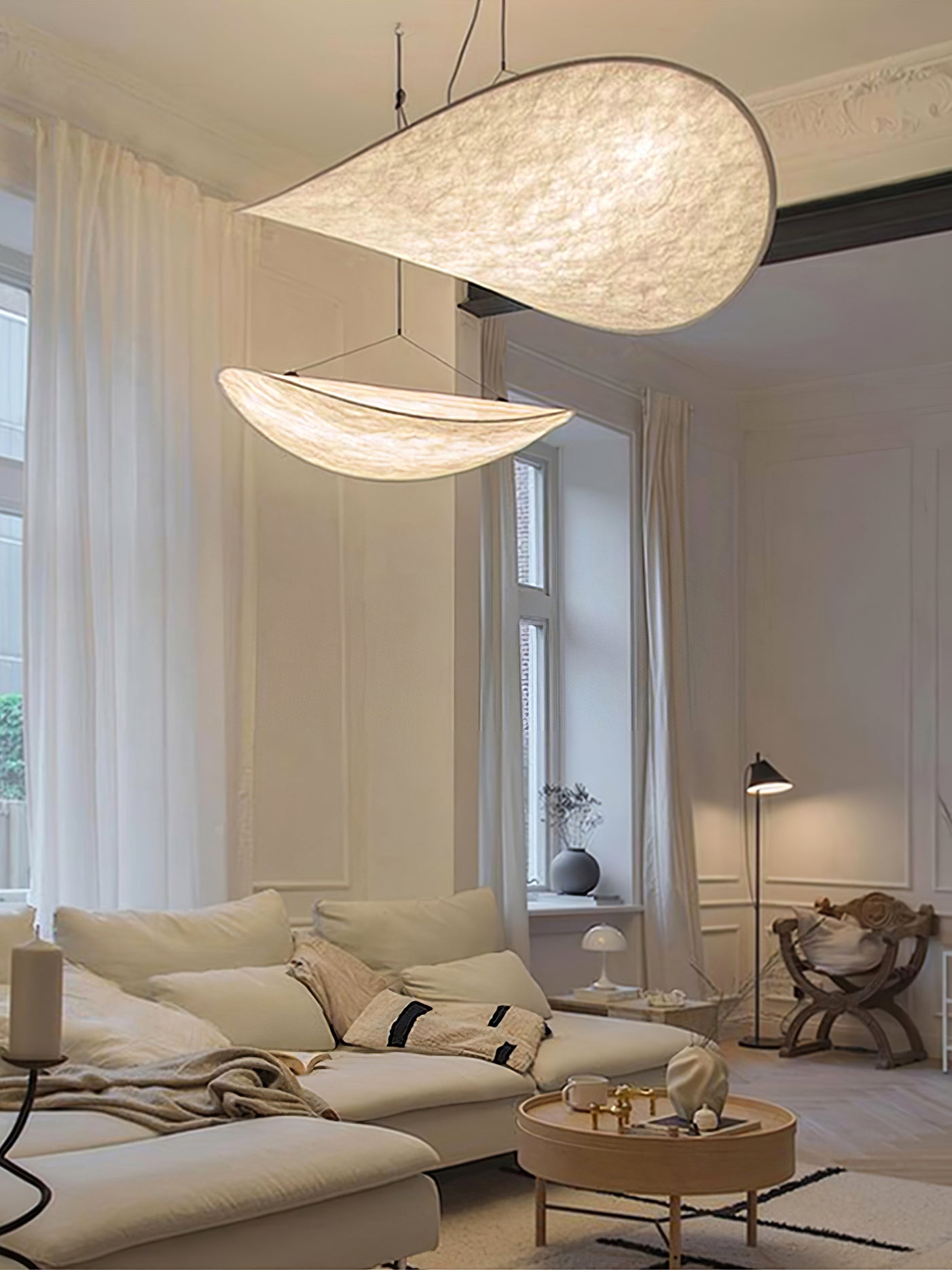 Hanglamp Minimalistisch met Wolkvormige Kap en Geïntegreerde LED