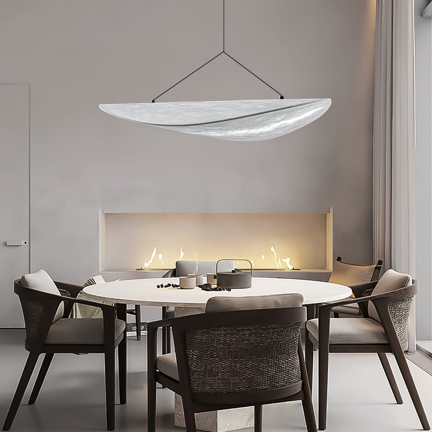 Hanglamp Minimalistisch met Wolkvormige Kap en Geïntegreerde LED