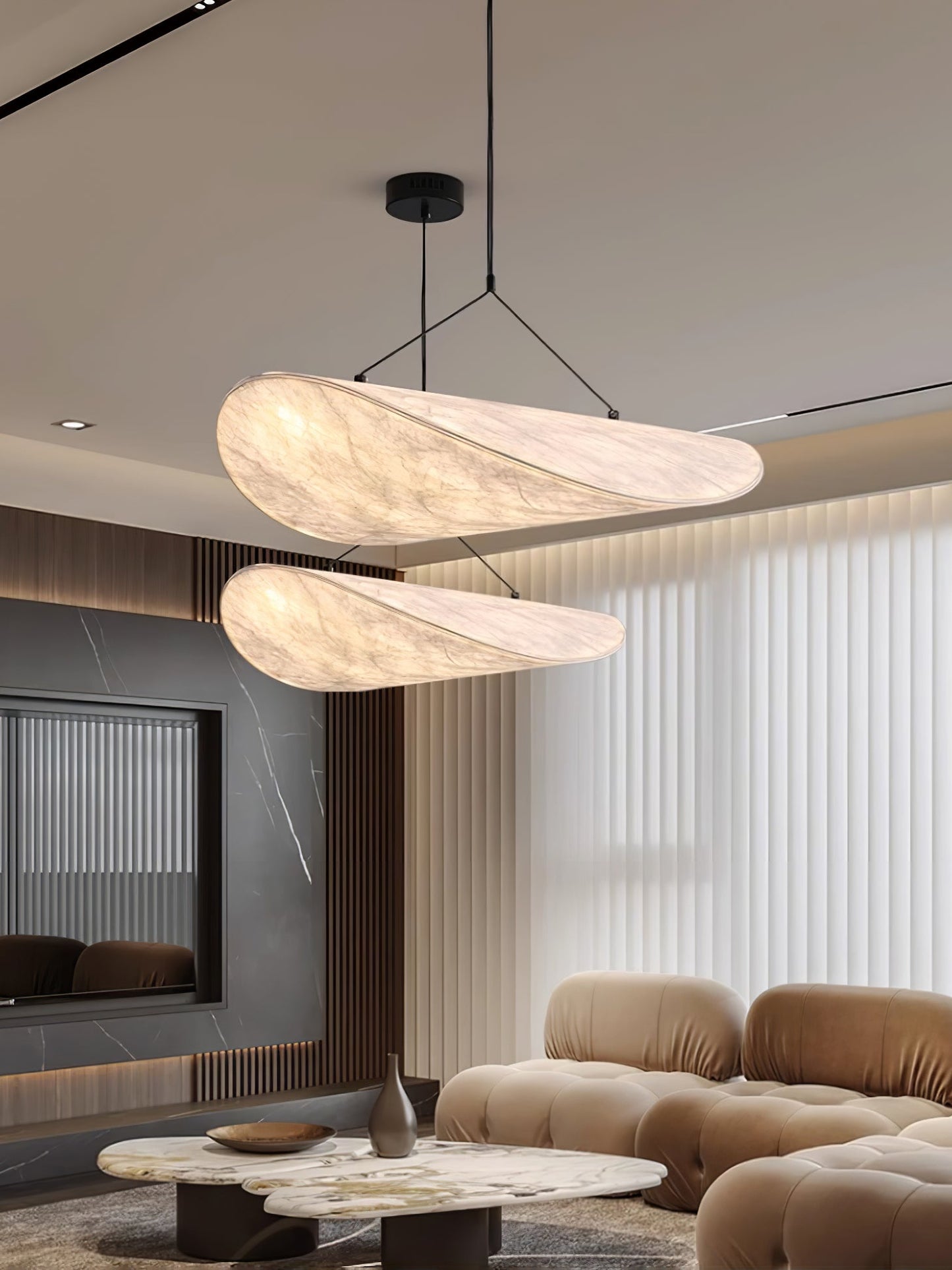 Hanglamp Minimalistisch met Wolkvormige Kap en Geïntegreerde LED