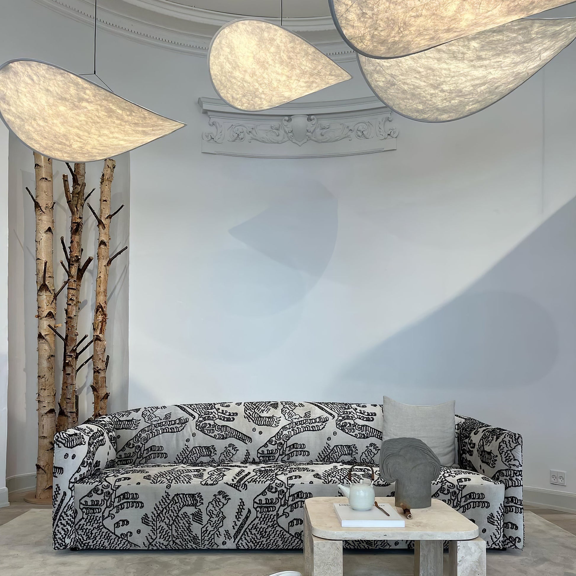 Hanglamp Minimalistisch met Wolkvormige Kap en Geïntegreerde LED