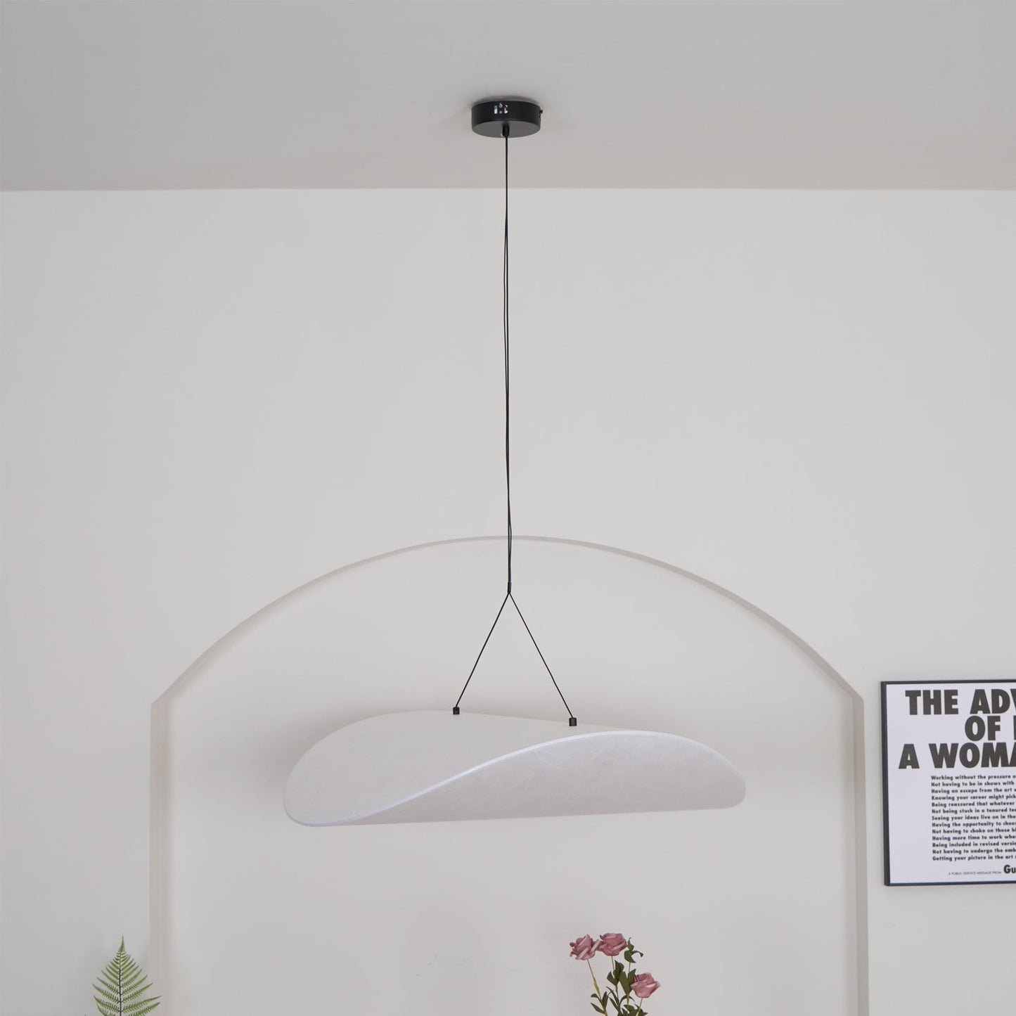 Hanglamp Minimalistisch met Wolkvormige Kap en Geïntegreerde LED